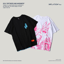 INFLATION 2019 NEW Men's T-shirt animal print shirt T-shirt attack rabbit retro Japanese anime T-shirt men's streetwear 94206SE